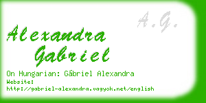 alexandra gabriel business card