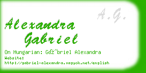 alexandra gabriel business card